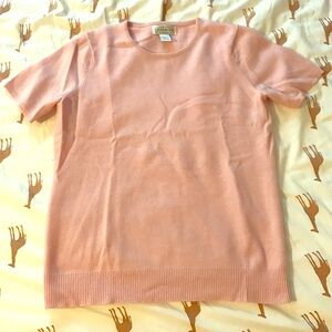 Cashmere Pink Crew Neck Sweater Shirt